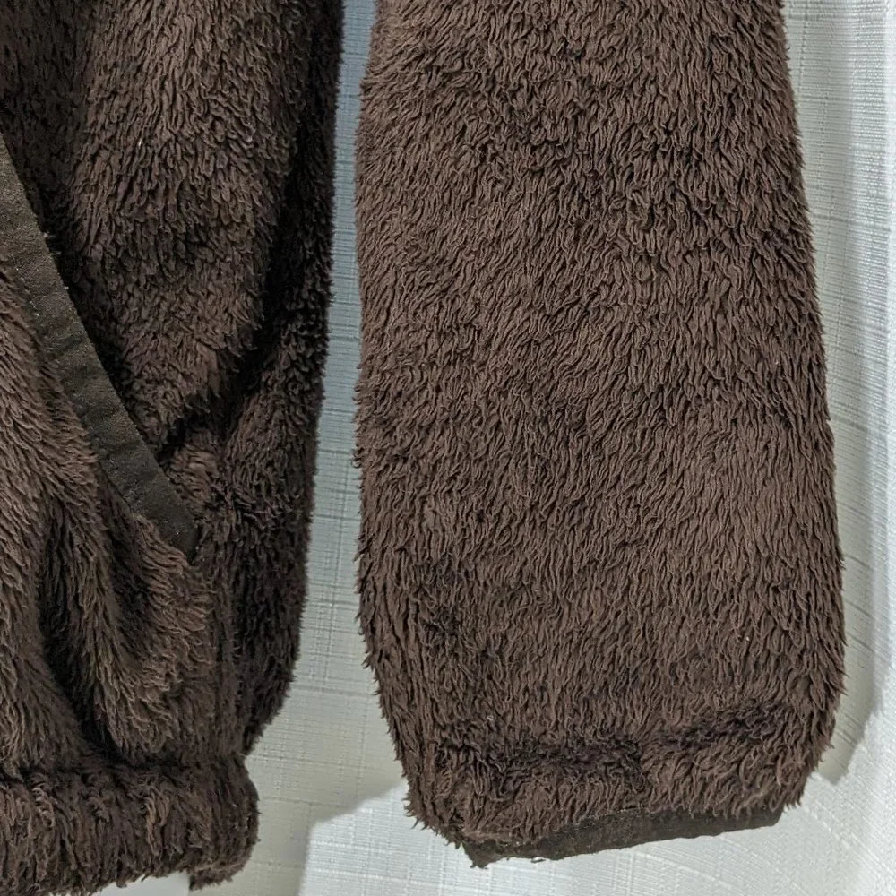 The North Face Oso Fleece Hoodie Jacket Brown Girls Size L EUC - Picture 5 of 10